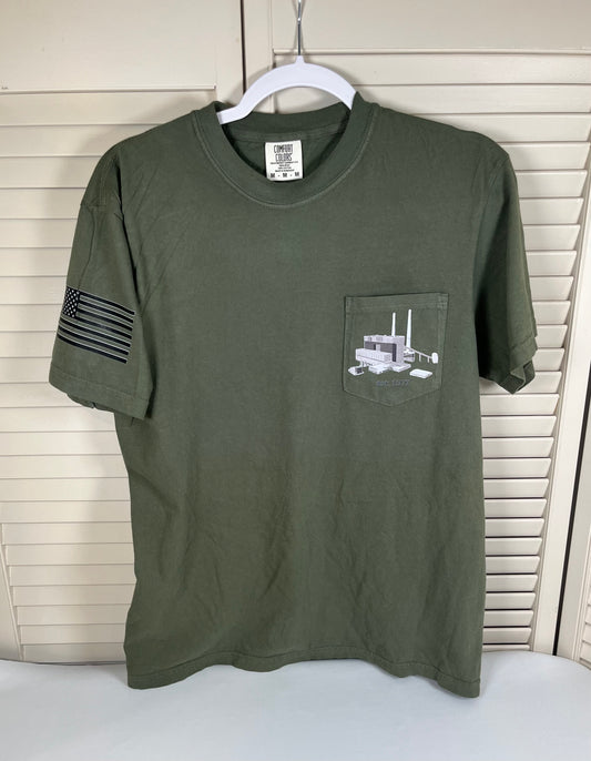 Newton Power Plant pocket tee CC SAGE